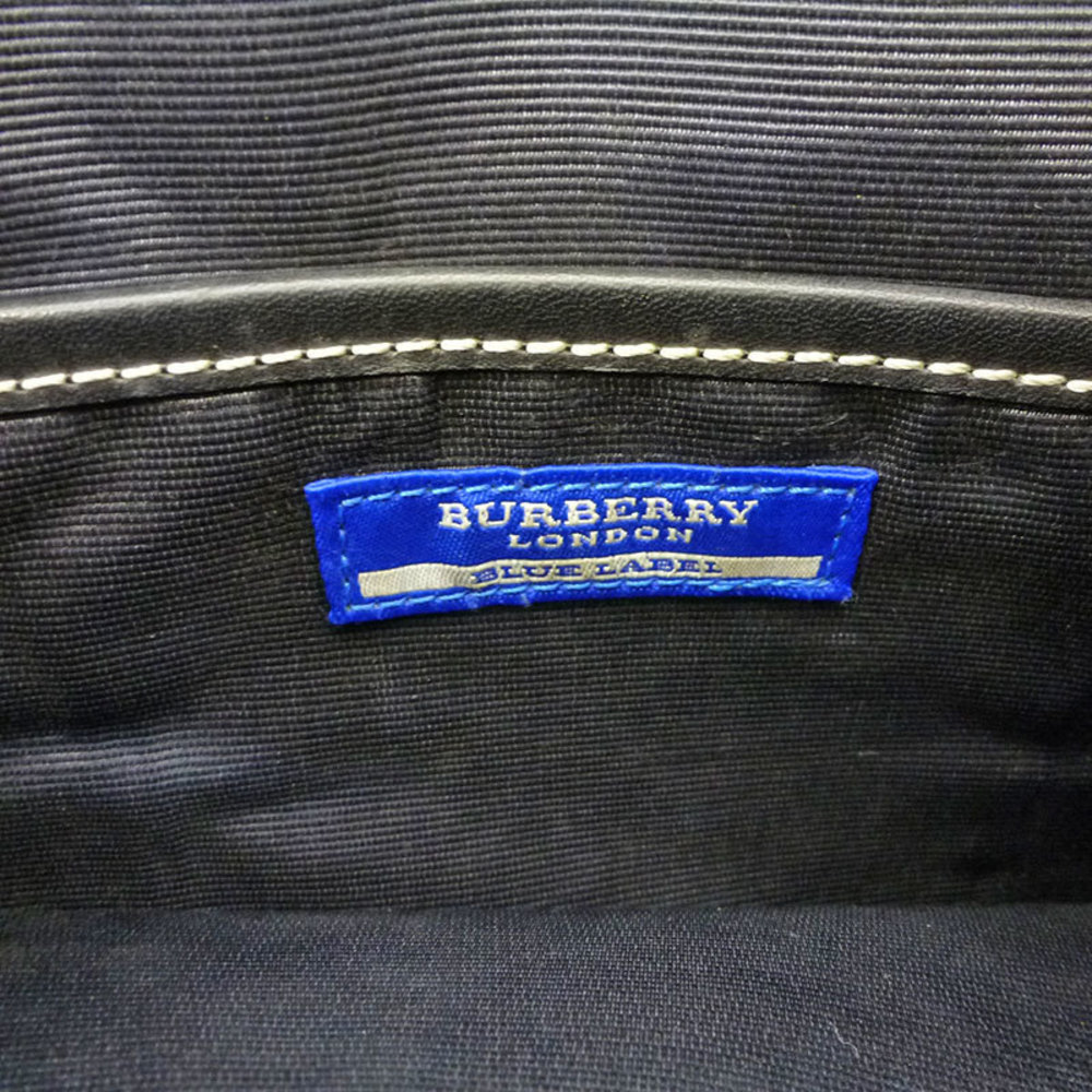 Burberry Label Plaid Pattern Leather Shoulder Bag… - image 6